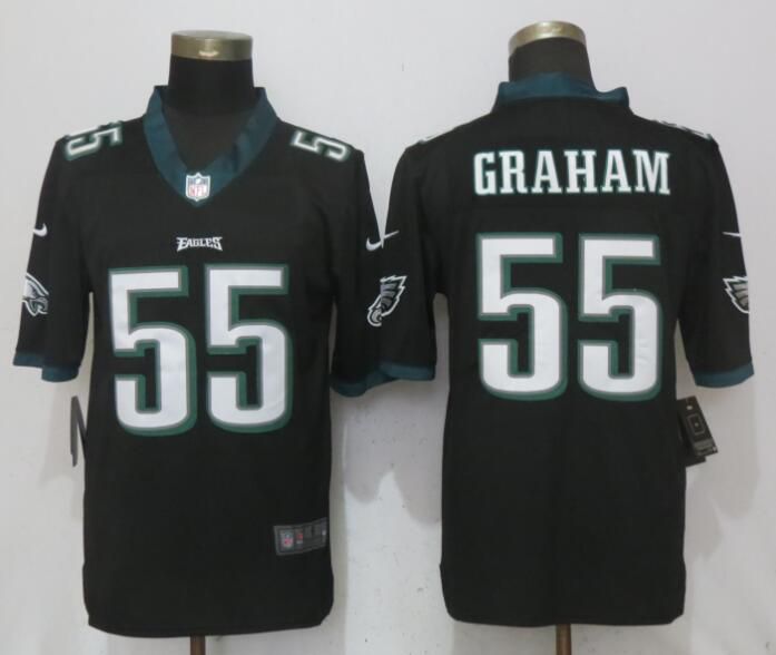 Men Philadelphia Eagles #55 Graham Black Vapor Untouchable New Nike Limited NFL Jerseys->->NFL Jersey